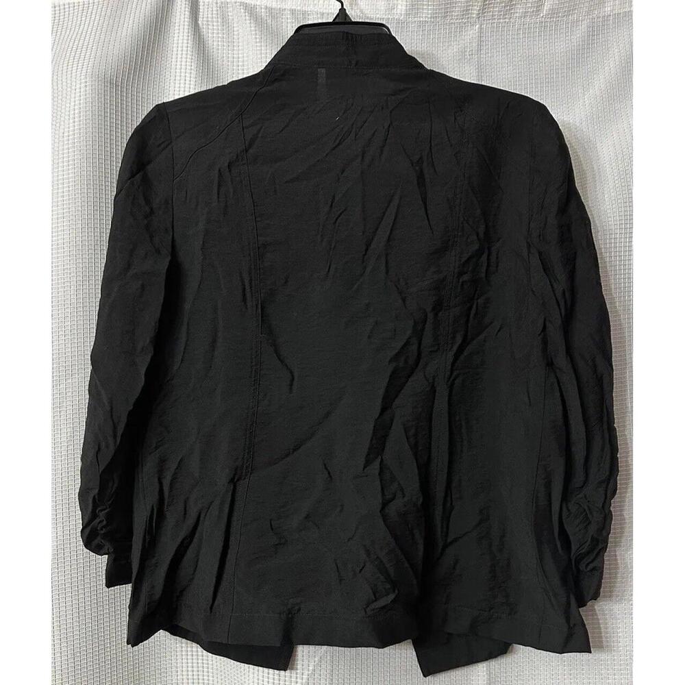 NWT Chicos Womens Long Sleeve Black Open Front Moto Jacket Lightweight Size 0 - Picture 10 of 12